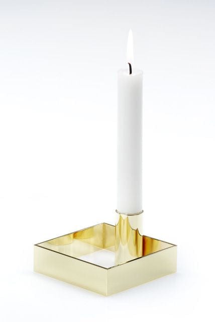 Malling Living Edge Candle Holder, Brass Polished