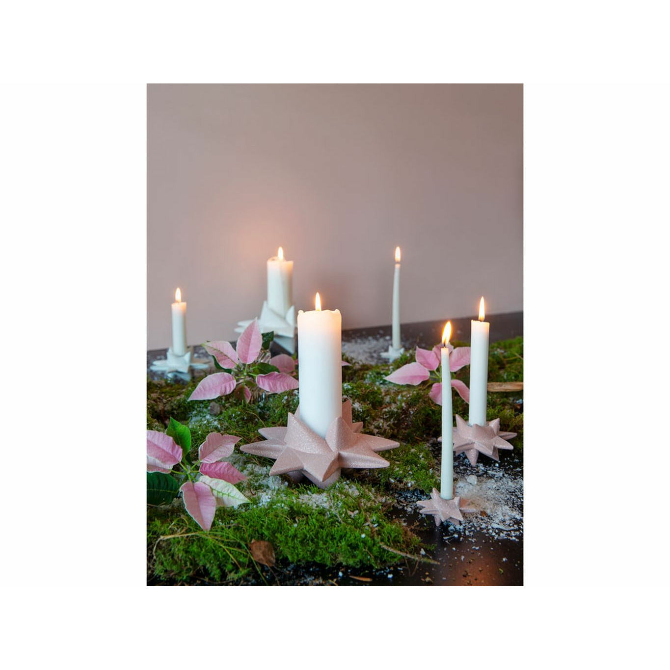 Medusa Copenhagen Shooting Star Candle Holder F/Thin Stick Candle Pink