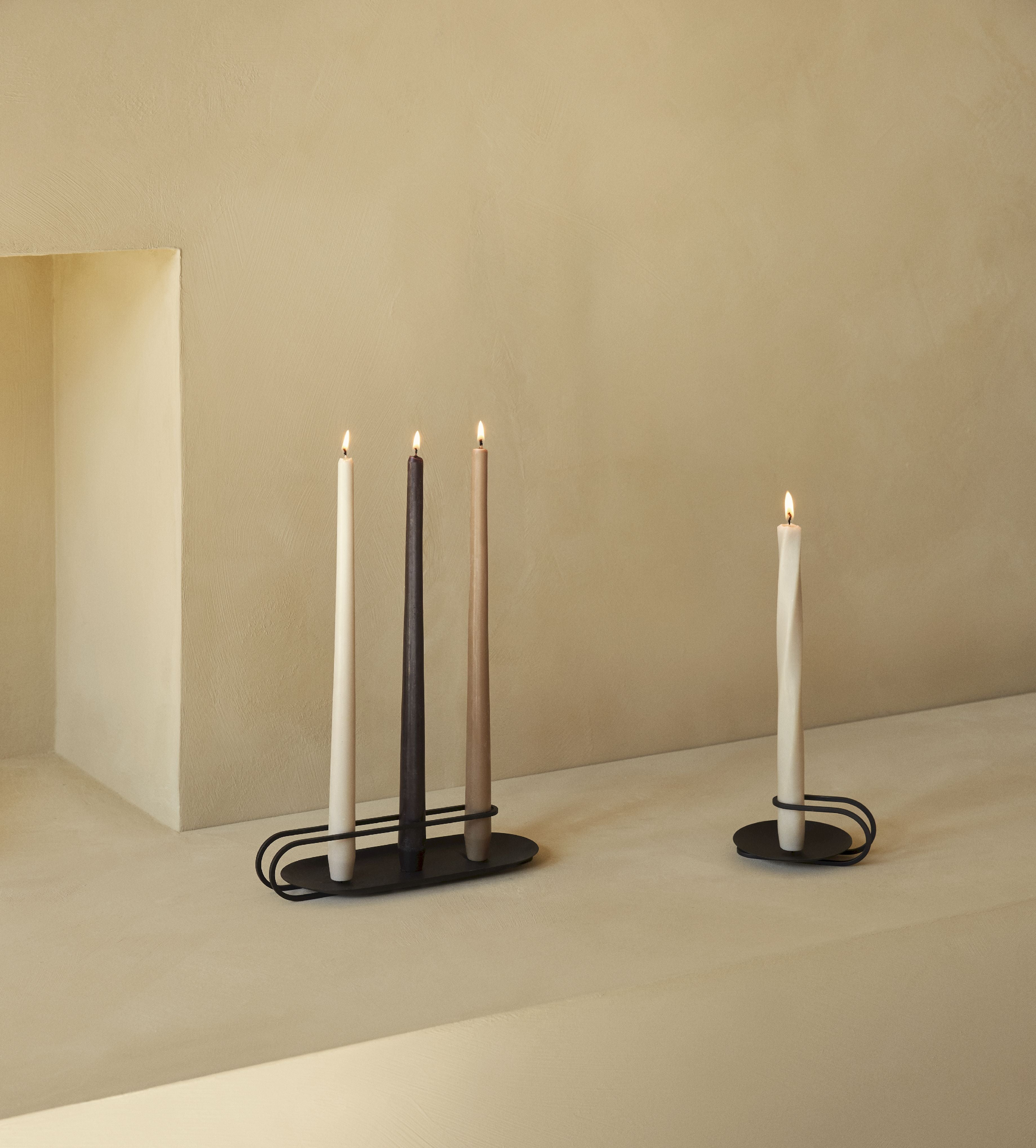 Audo Copenhagen Clip 3 Arm Candle Holder 5 Cm, Black