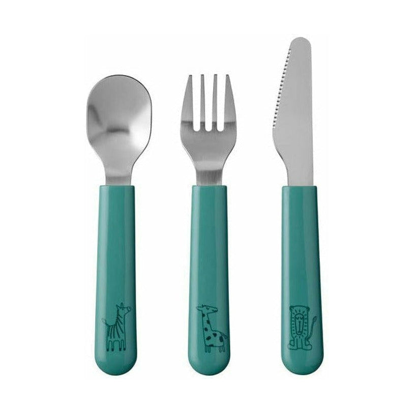 Mepal Mio Children's Cutlery Set 3 Pcs, Turquoise