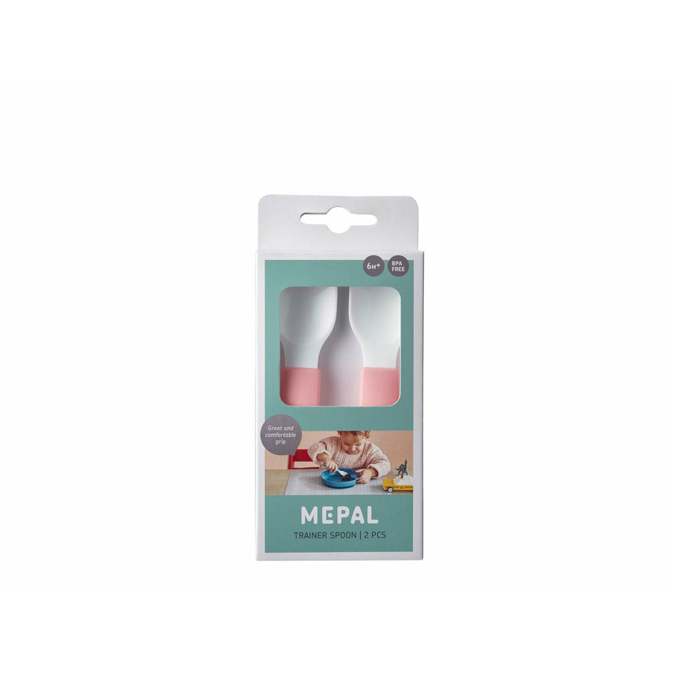 Mepal Mio Learning Spoon Set, Pink