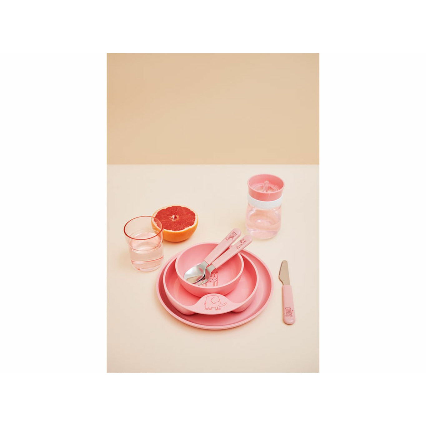 Mepal Mio Learning Plate, Pink