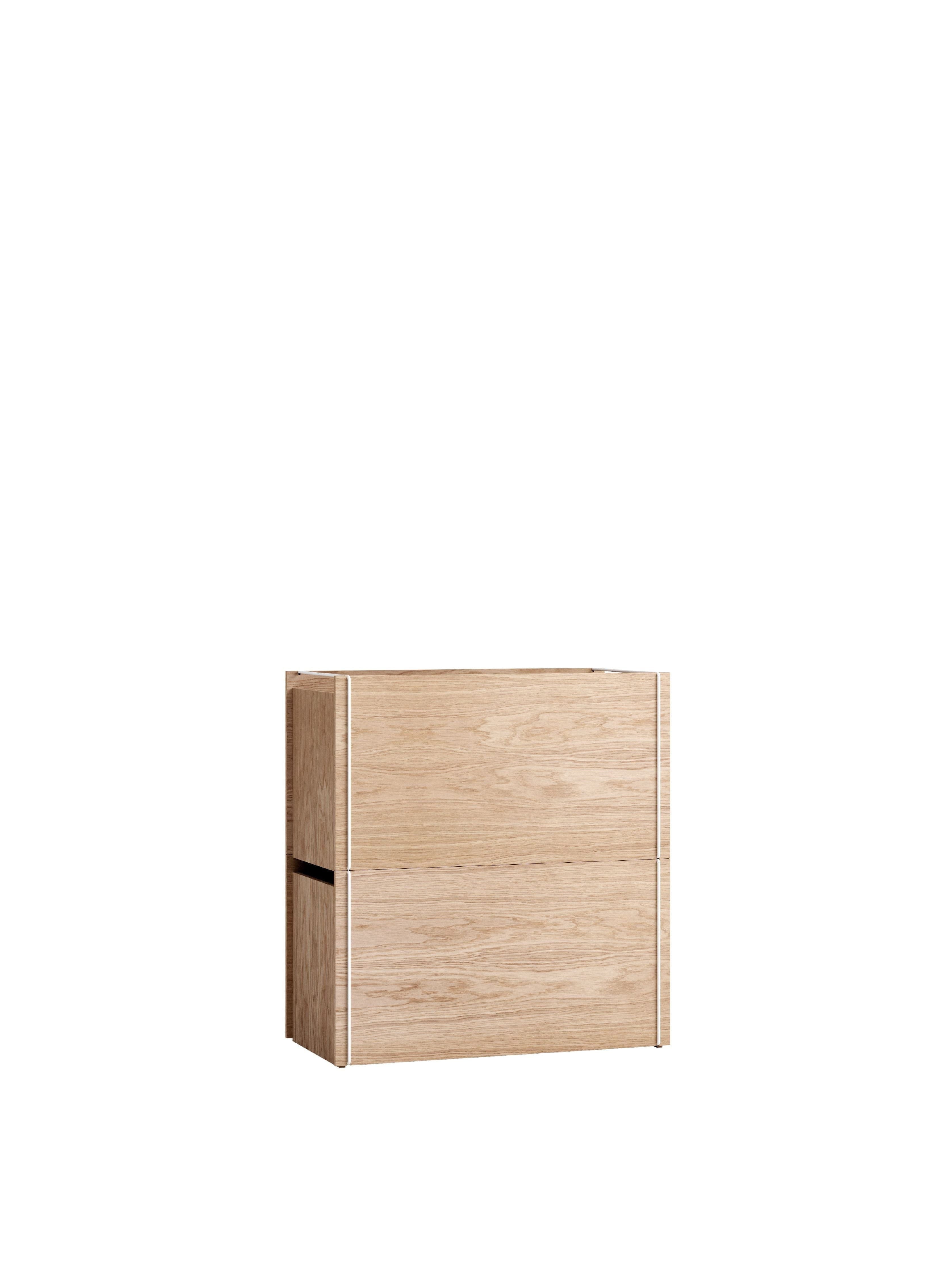 Moebe Storage Box, Oak/White