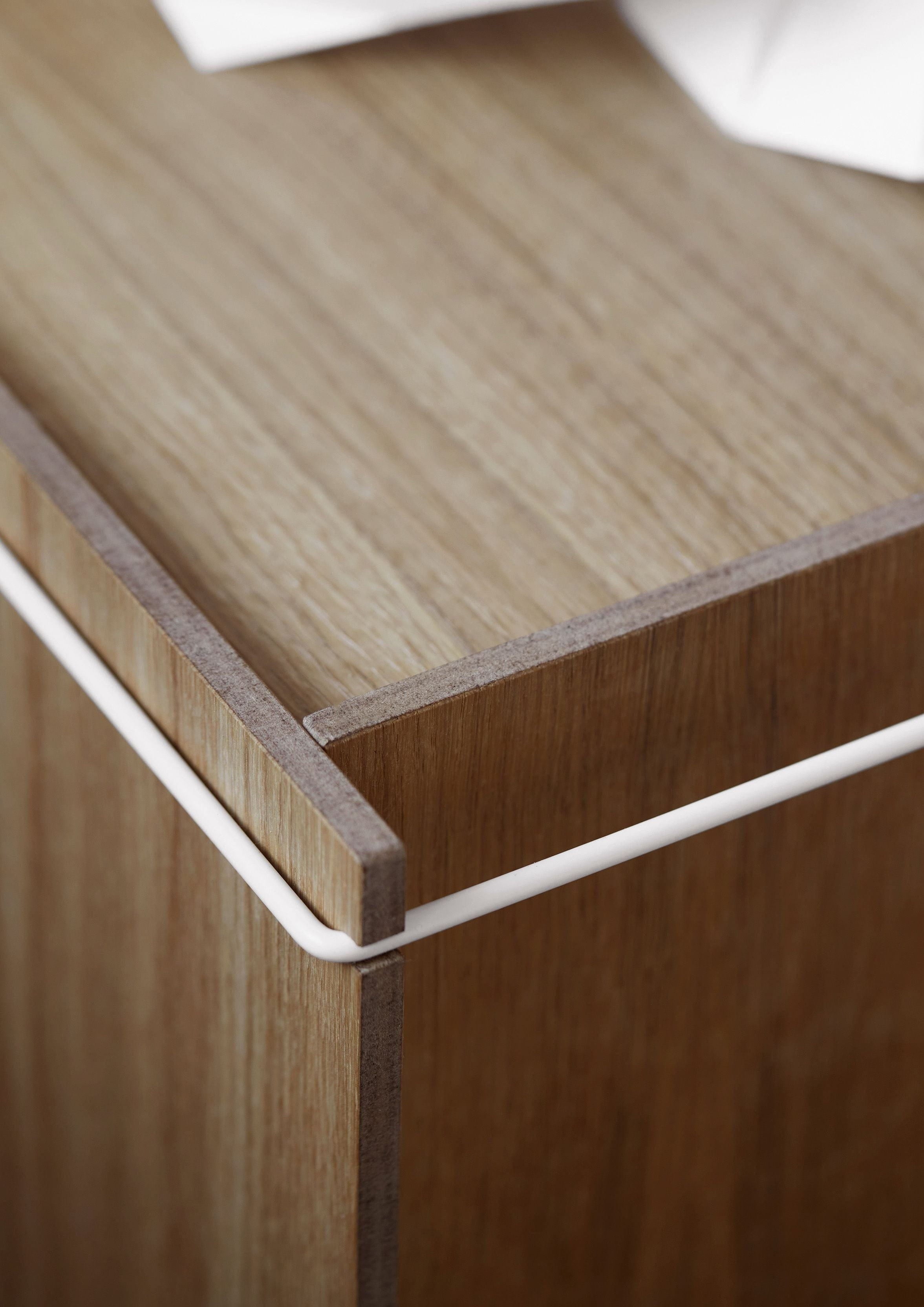 Moebe Storage Box, Oak/White