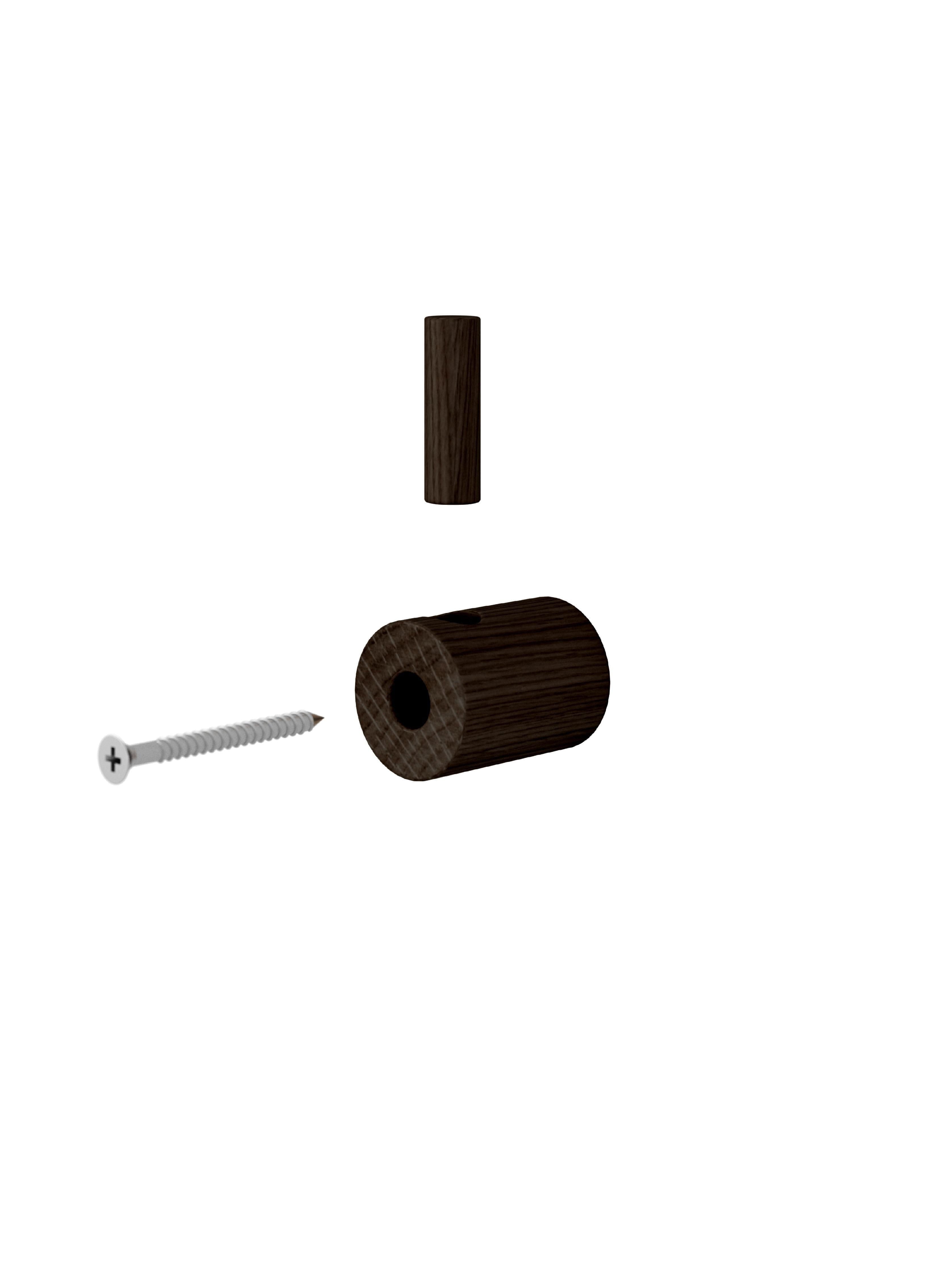 Moebe Wooden Wall Hook, Smoked Oak