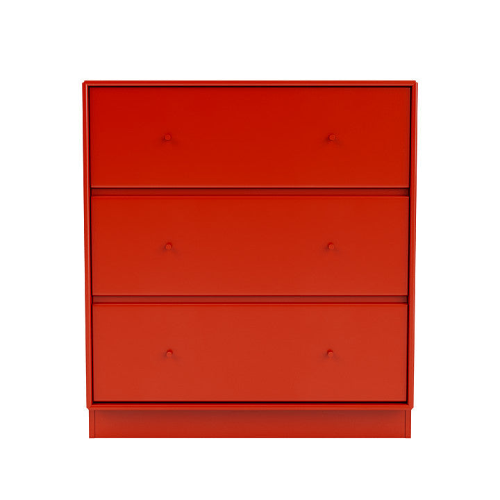 Montana Carry Dresser With 7 Cm Plinth, Rosehip Red