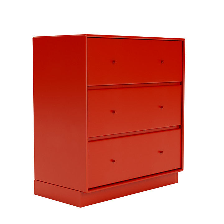 Montana Carry Dresser With 7 Cm Plinth, Rosehip Red