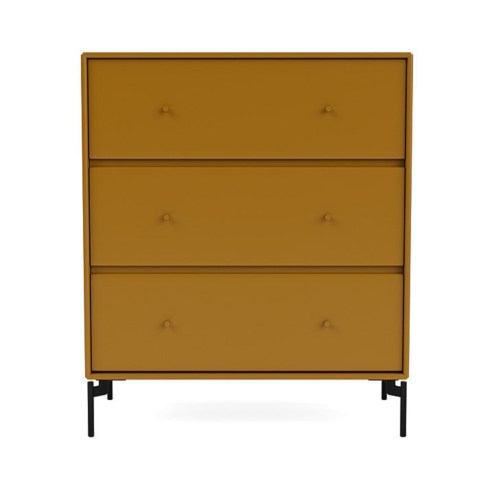 Montana Carry Dresser With Legs, Amber/Black