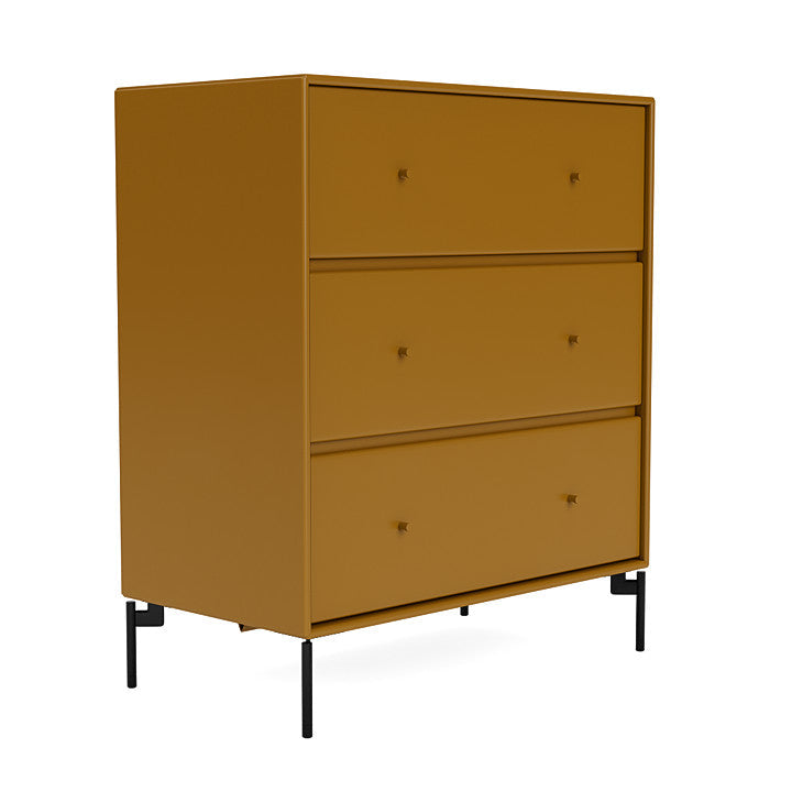 Montana Carry Dresser With Legs, Amber/Black