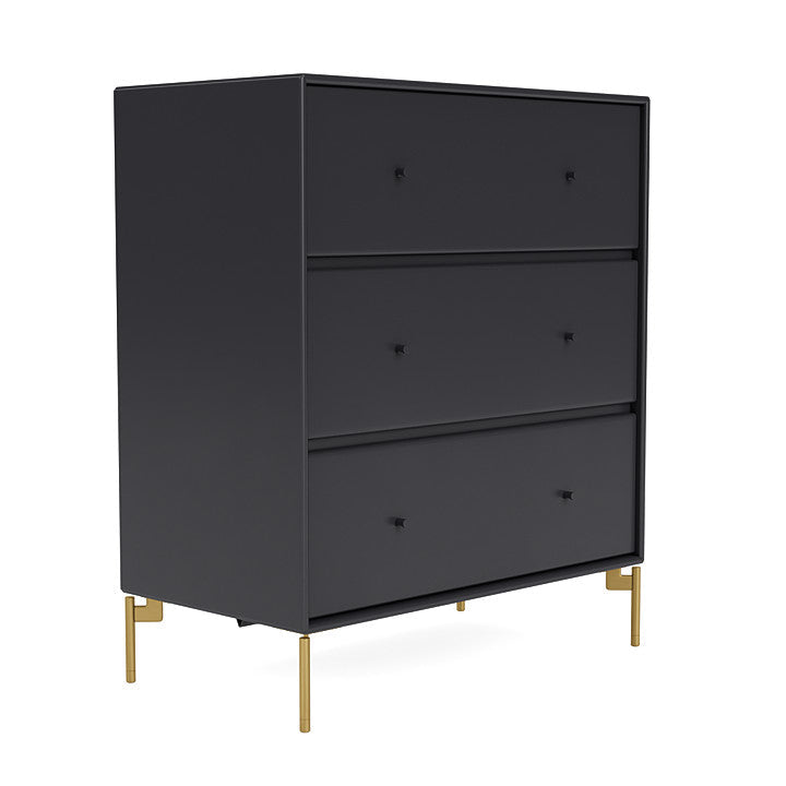 Montana Carry Dresser With Legs, Anthracite/Brass