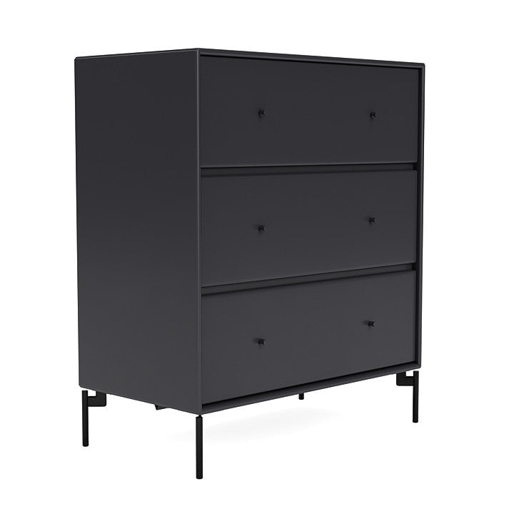 Montana Carry Dresser With Legs, Anthracite/Black