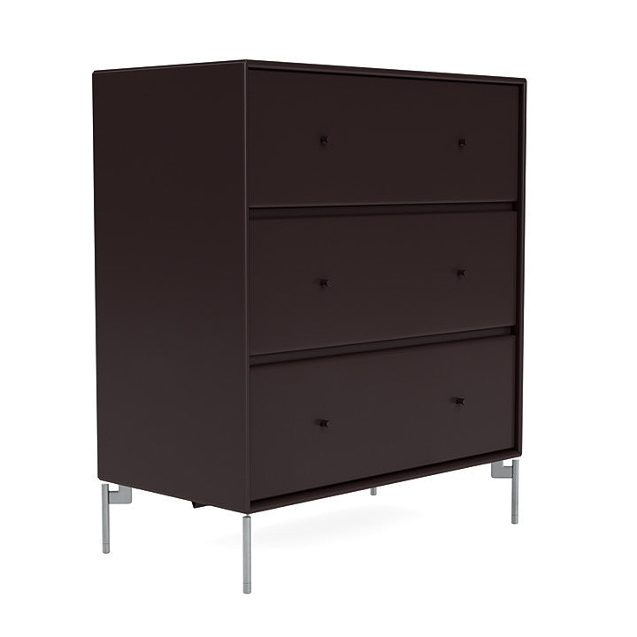 Montana Carry Dresser With Legs, Balsamic/Matt Chrome