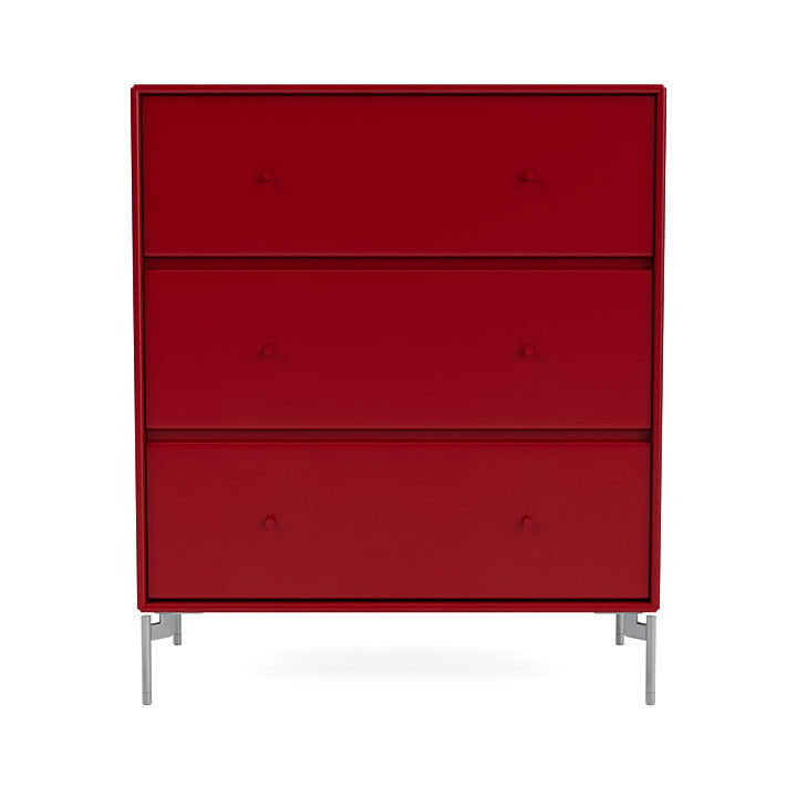 Montana Carry Dresser With Legs, Beetroot/Matt Chrome