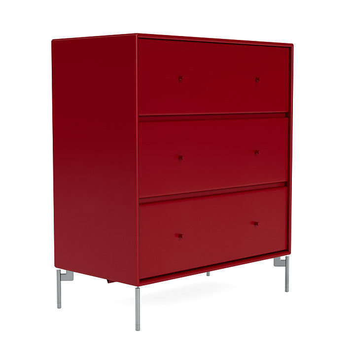 Montana Carry Dresser With Legs, Beetroot/Matt Chrome