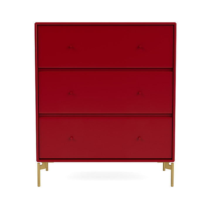 Montana Carry Dresser With Legs, Beetroot/Brass