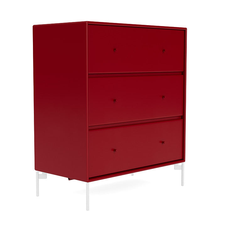 Montana Carry Dresser With Legs, Beetroot/Snow White