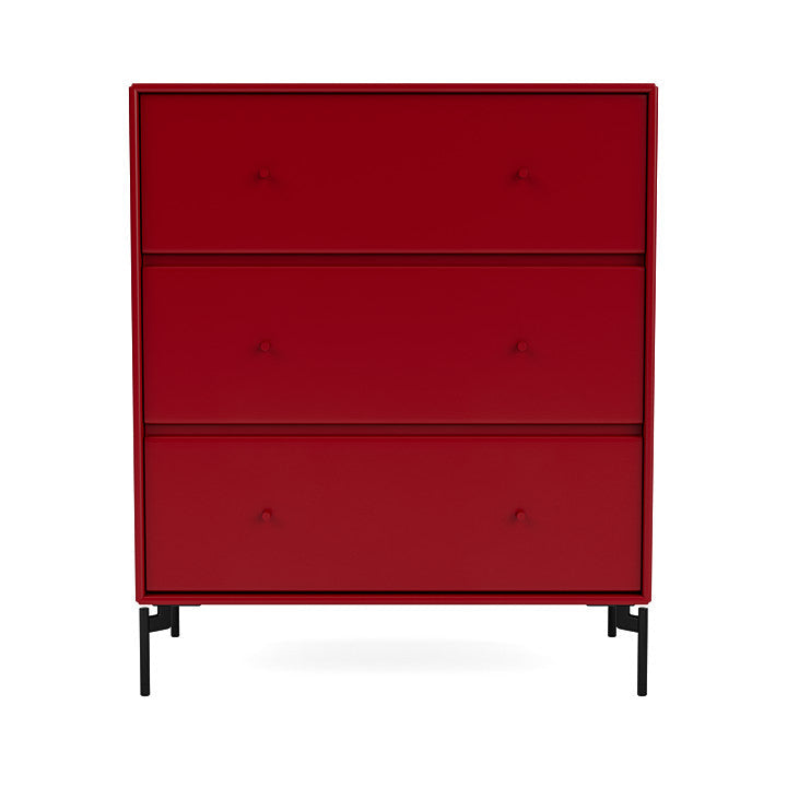 Montana Carry Dresser With Legs, Beetroot/Black