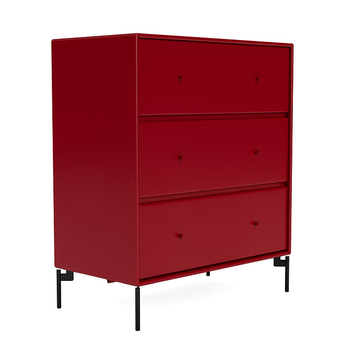 Montana Carry Dresser With Legs, Beetroot/Black