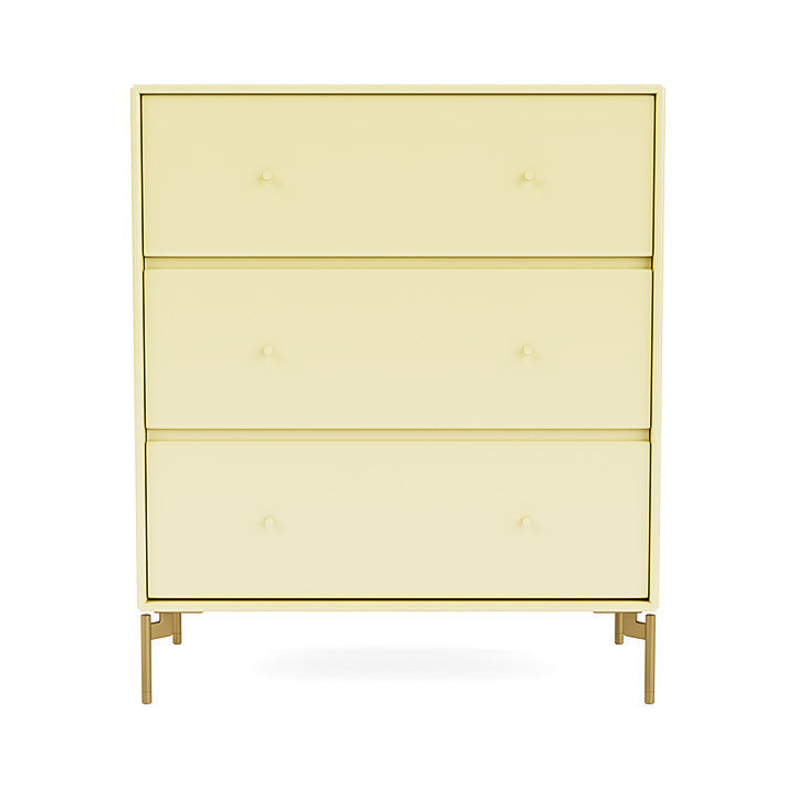 Montana Carry Dresser With Legs, Camomile/Brass