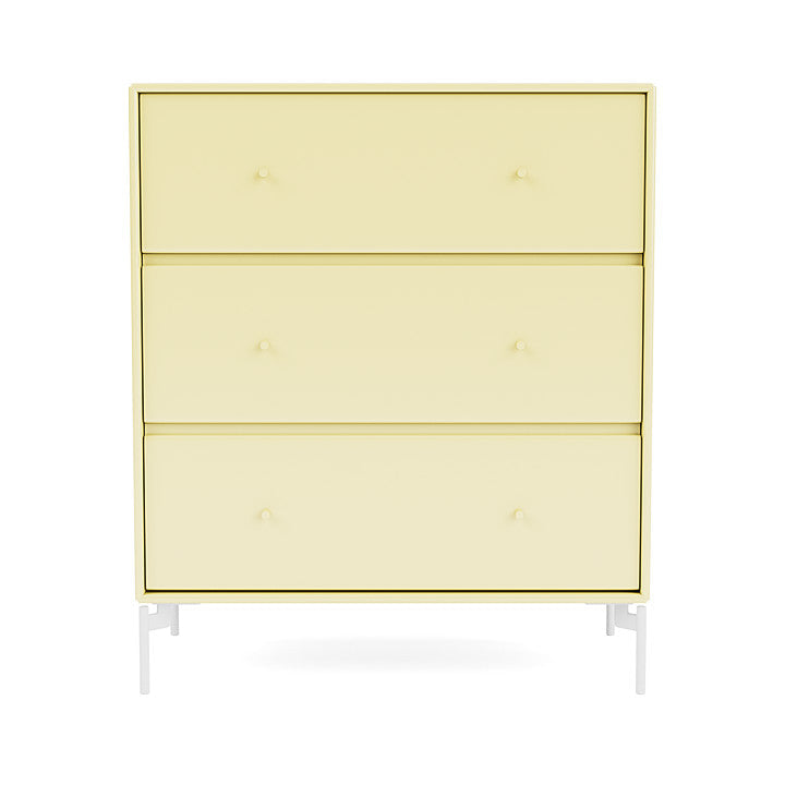 Montana Carry Dresser With Legs, Camomile/Snow White