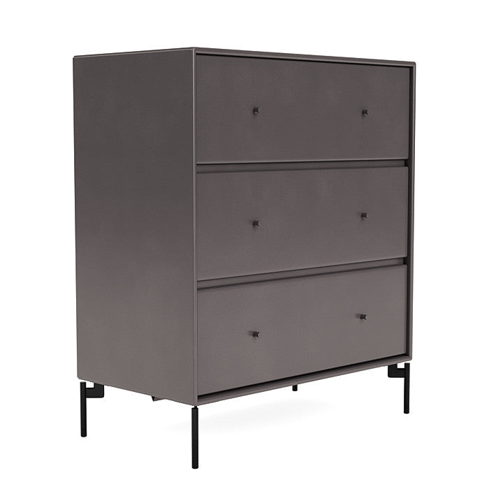 Montana Carry Dresser With Legs, Coffee/Black