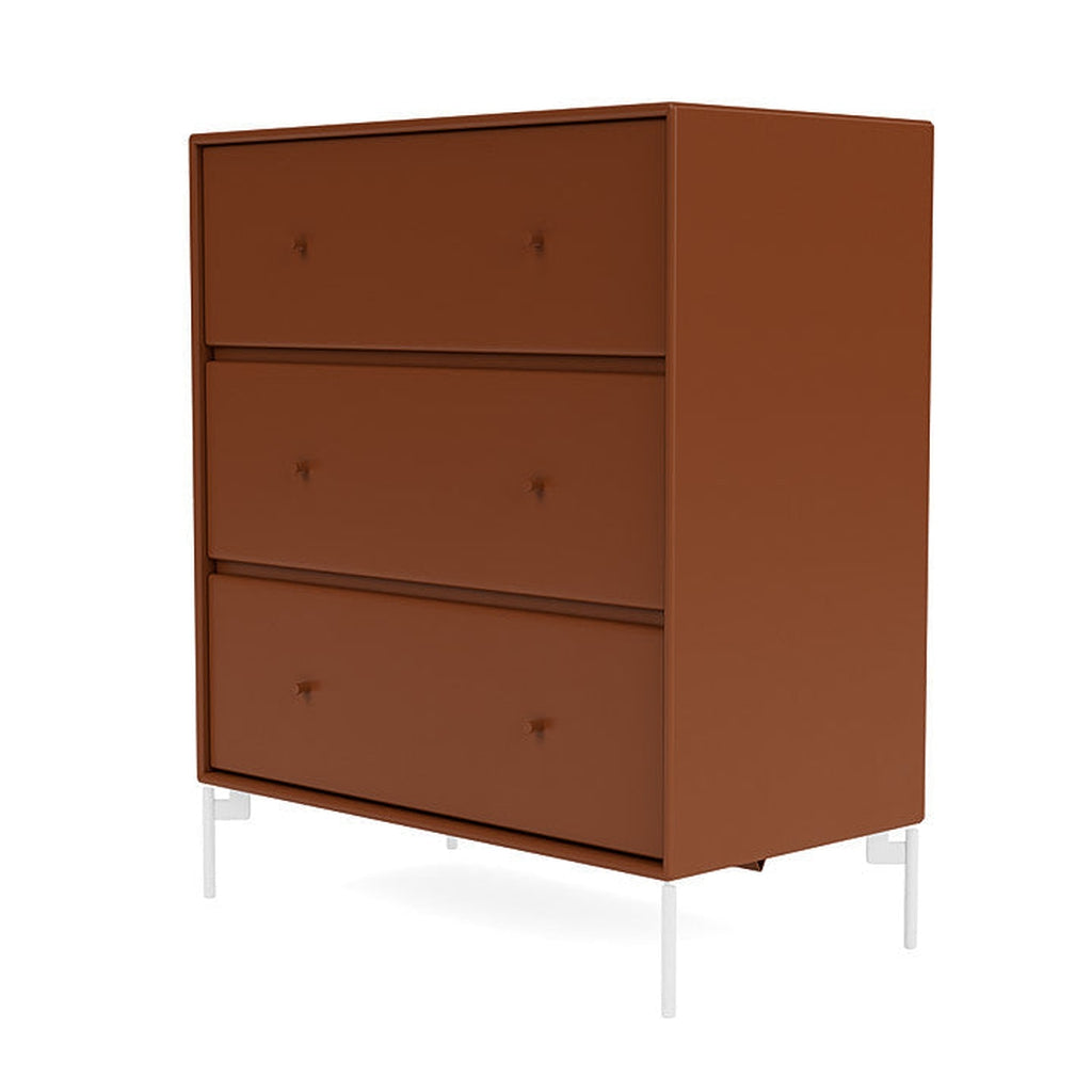 Montana Carry Dresser With Legs, Hazelnut/Snow White