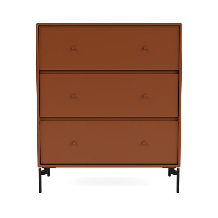 Montana Carry Dresser With Legs, Hazelnut/Black