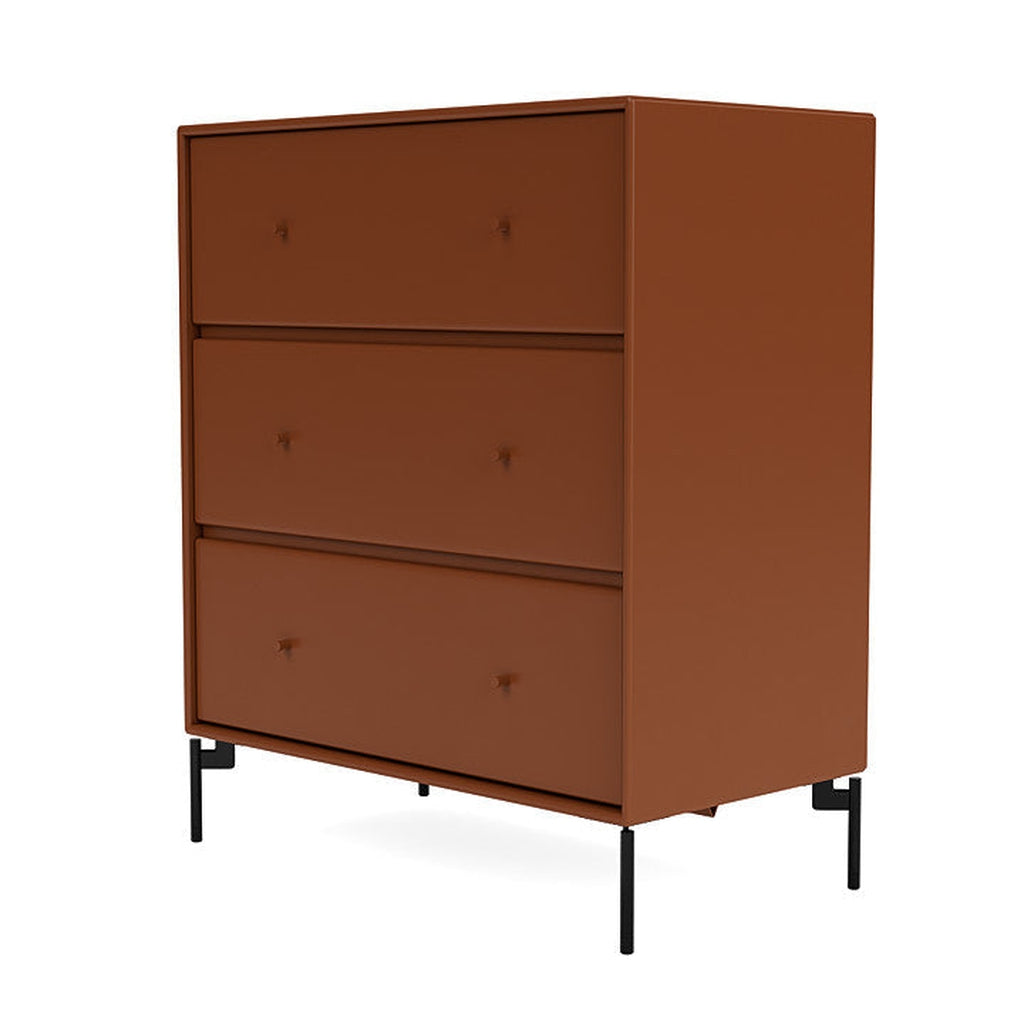 Montana Carry Dresser With Legs, Hazelnut/Black