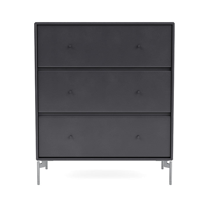 Montana Carry Dresser With Legs, Carbon Black/Matt Chrome