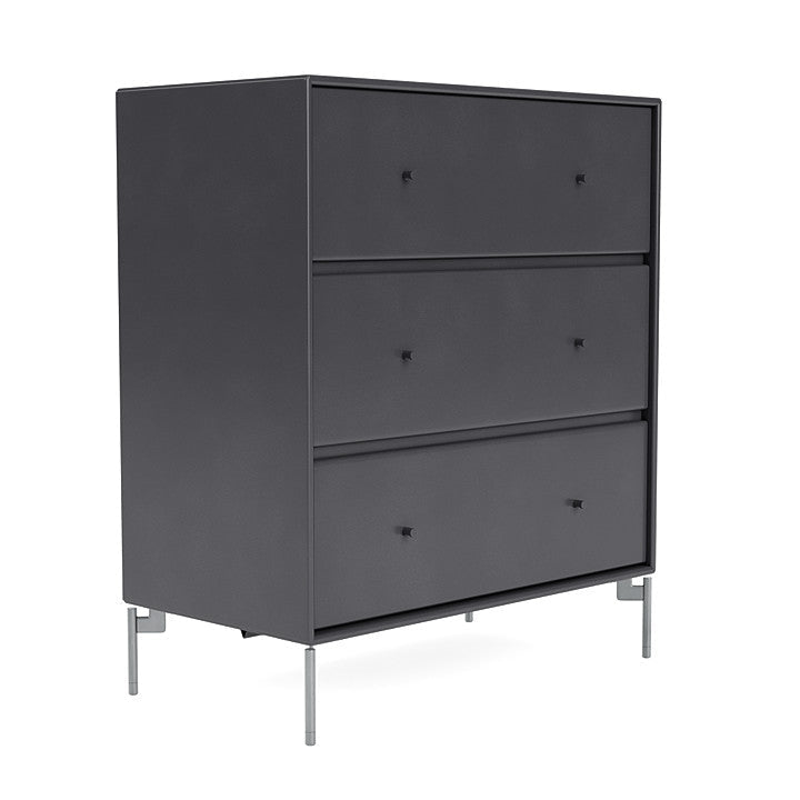 Montana Carry Dresser With Legs, Carbon Black/Matt Chrome