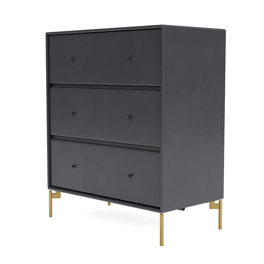 Montana Carry Dresser With Legs, Carbon Black/Brass