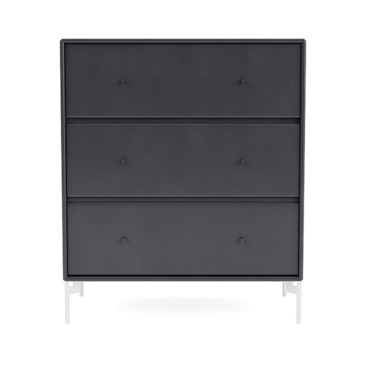 Montana Carry Dresser With Legs, Carbon Black/Snow White