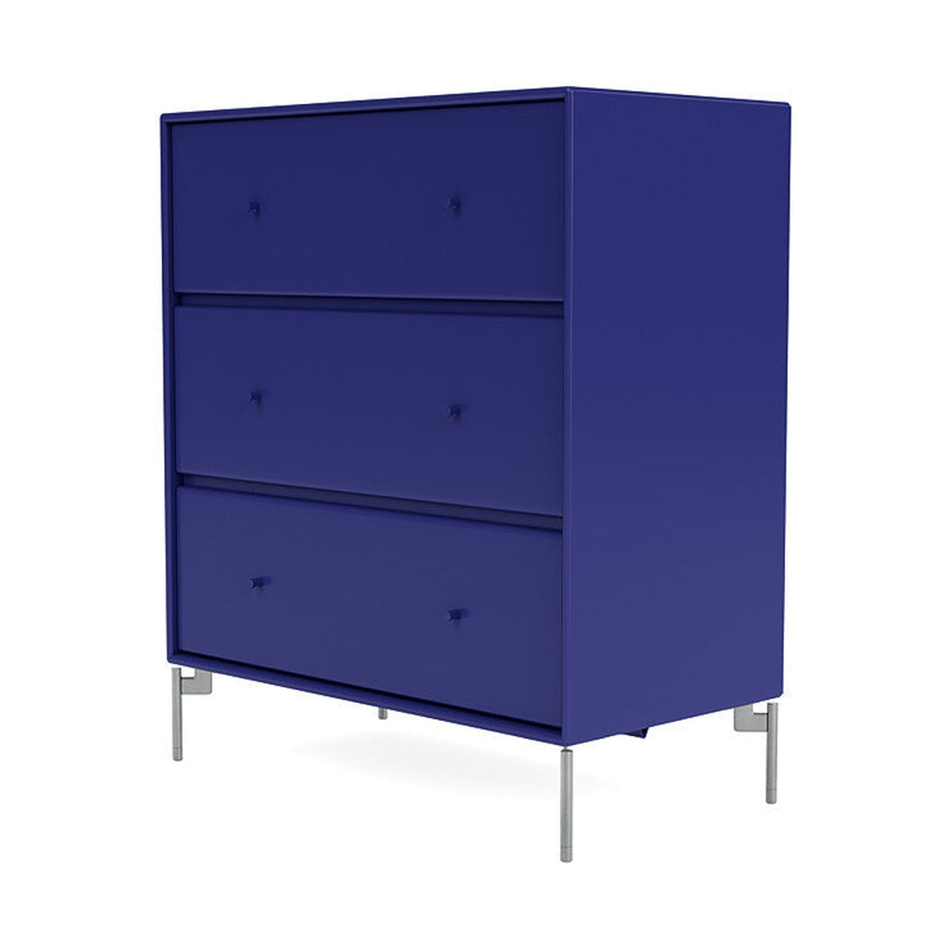 Montana Carry Dresser With Legs, Monarch Blue/Matt Chrome