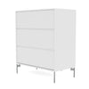 Montana Carry Dresser With Legs, New White/Matt Chrome