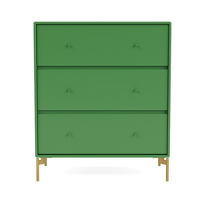 Montana Carry Dresser With Legs, Parsley/Brass