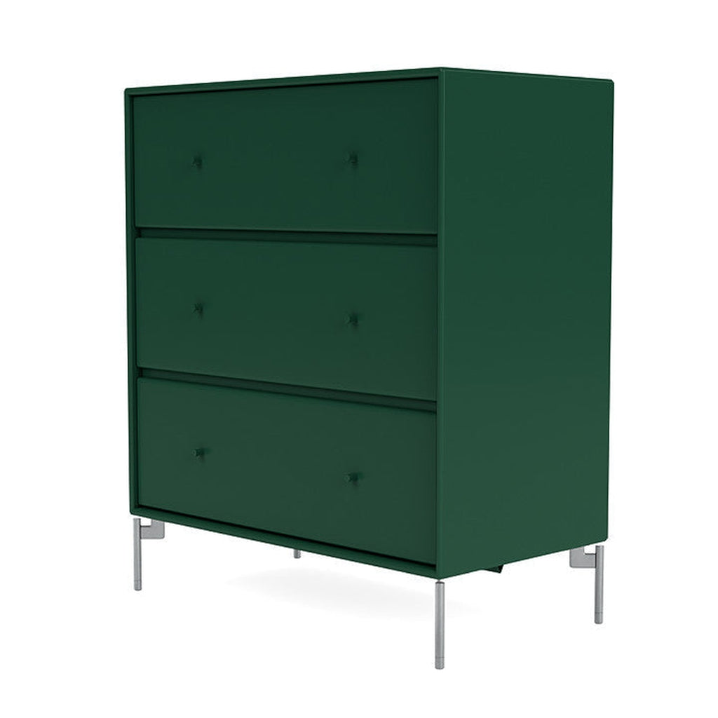 Montana Carry Dresser With Legs, Pine/Matt Chrome