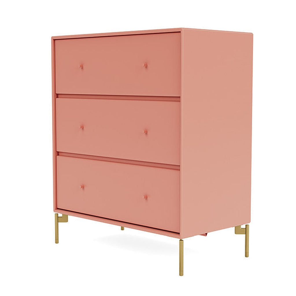 Montana Carry Dresser With Legs, Rhubarb/Brass