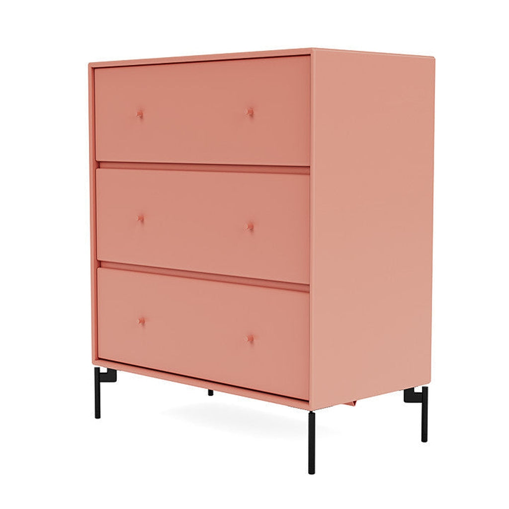 Montana Carry Dresser With Legs, Rhubarb/Black