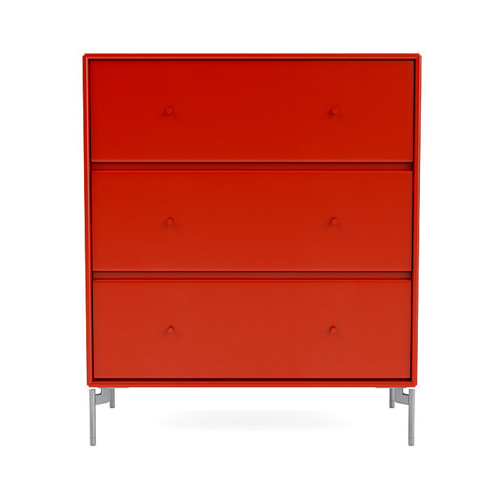 Montana Carry Dresser With Legs, Rosehip/Matt Chrome