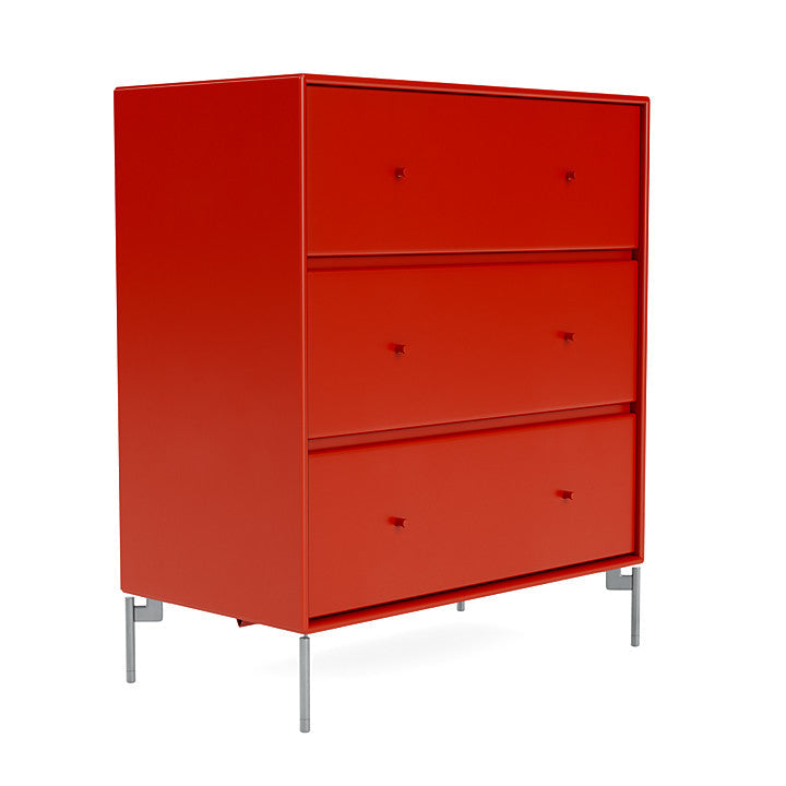 Montana Carry Dresser With Legs, Rosehip/Matt Chrome