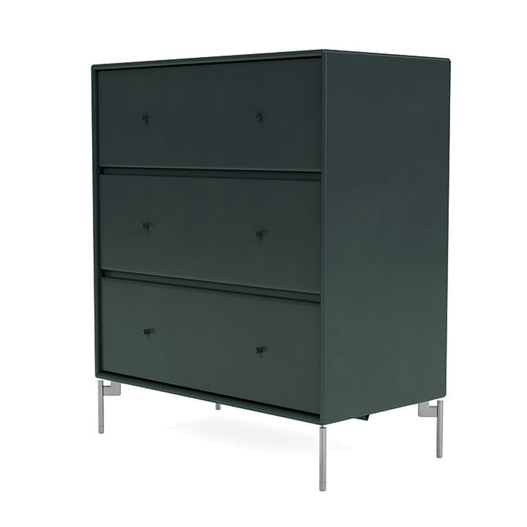 Montana Carry Dresser With Legs, Black Jade/Matt Chrome