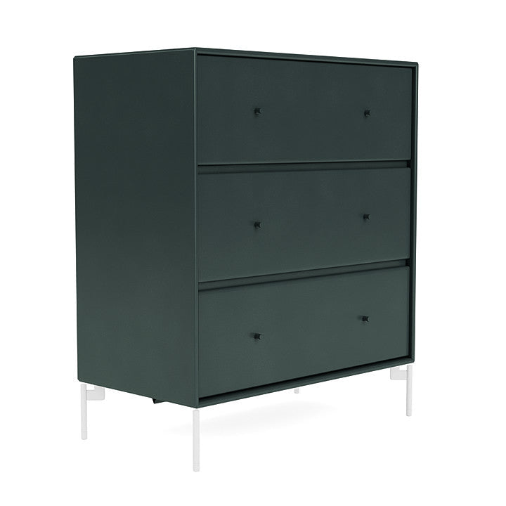 Montana Carry Dresser With Legs, Black Jade/Snow White