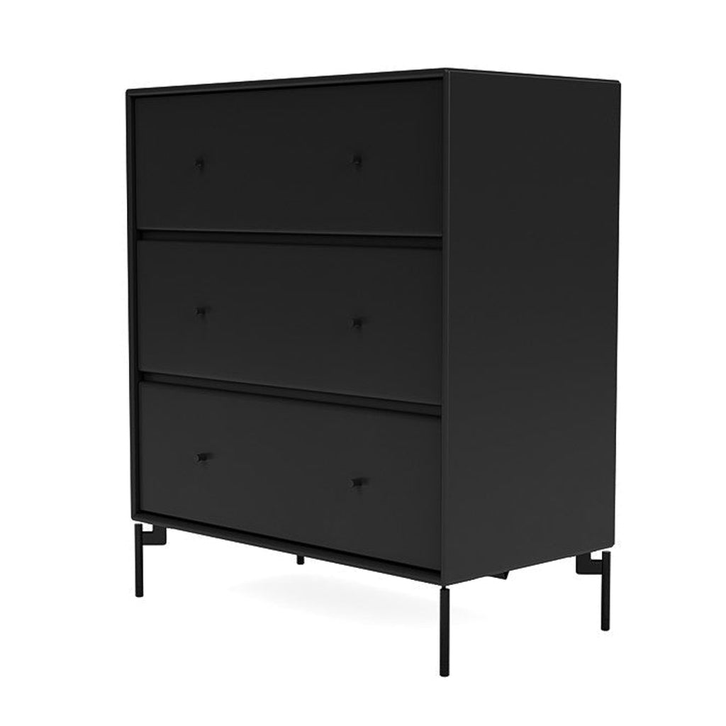 Montana Carry Dresser With Legs, Black/Black