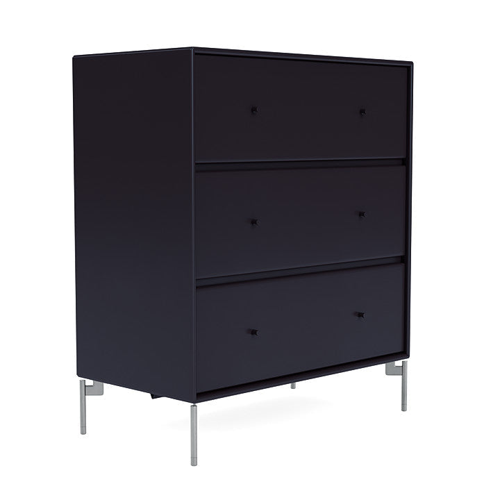 Montana Carry Dresser With Legs, Shadow/Matt Chrome