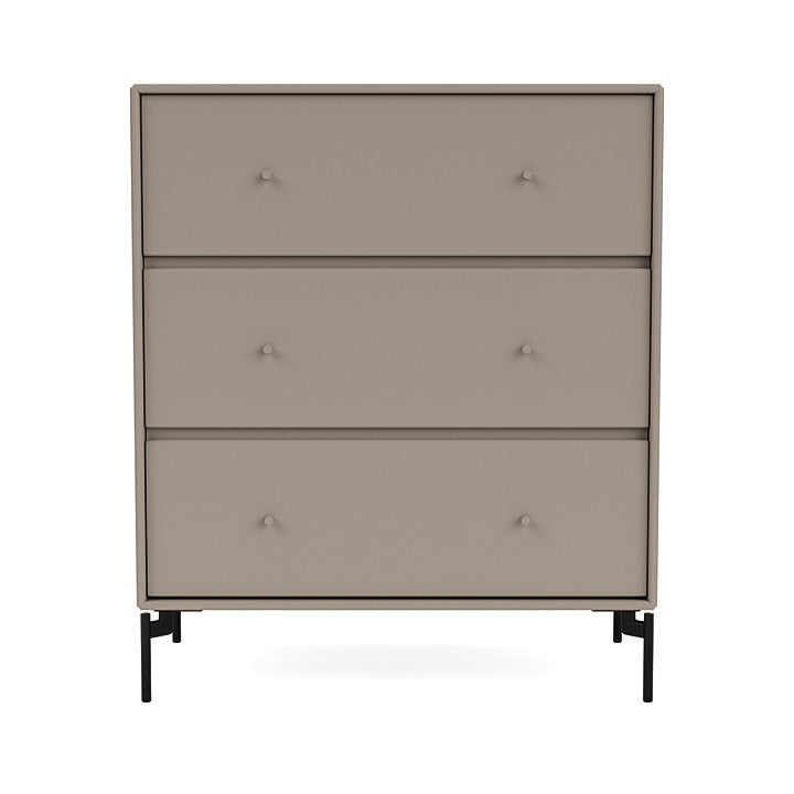 Montana Carry Dresser With Legs, Truffle/Black