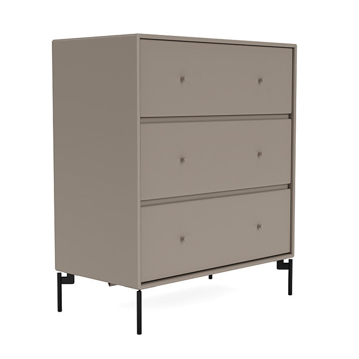 Montana Carry Dresser With Legs, Truffle/Black