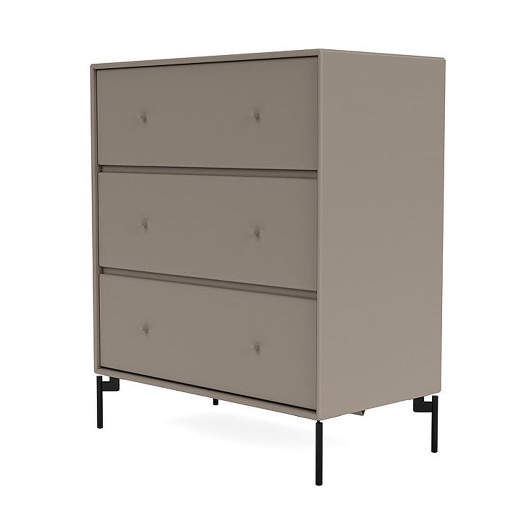 Montana Carry Dresser With Legs, Truffle/Black