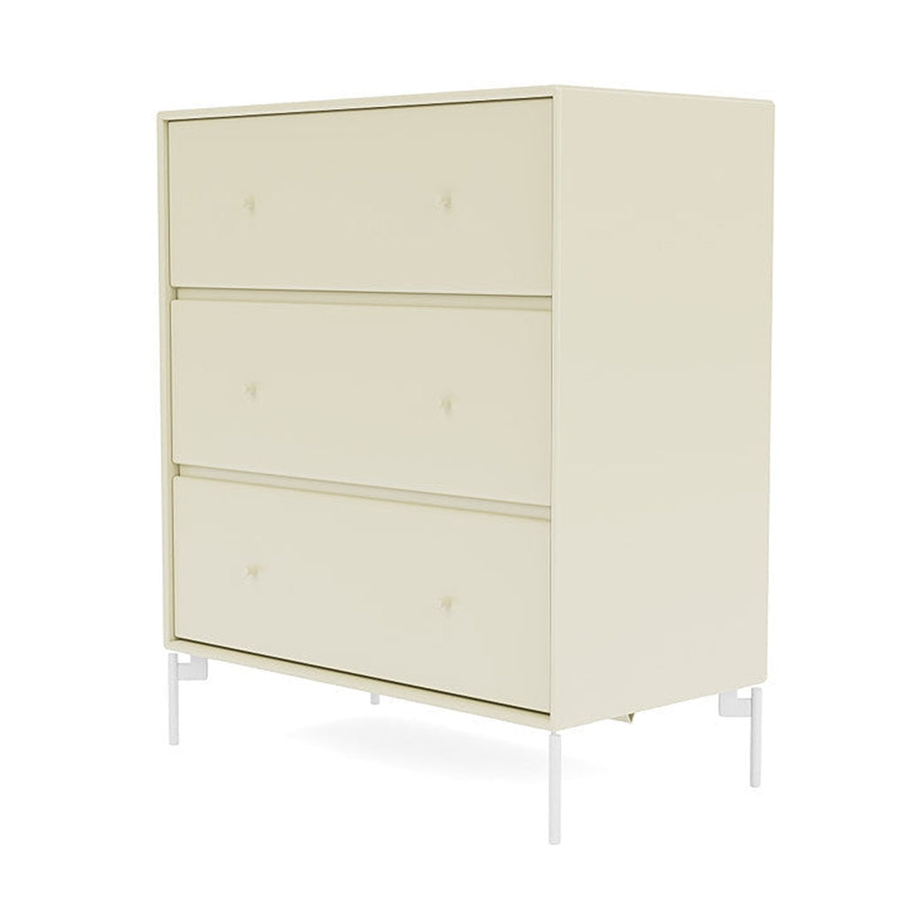 Montana Carry Dresser With Legs, Vanilla/Snow White