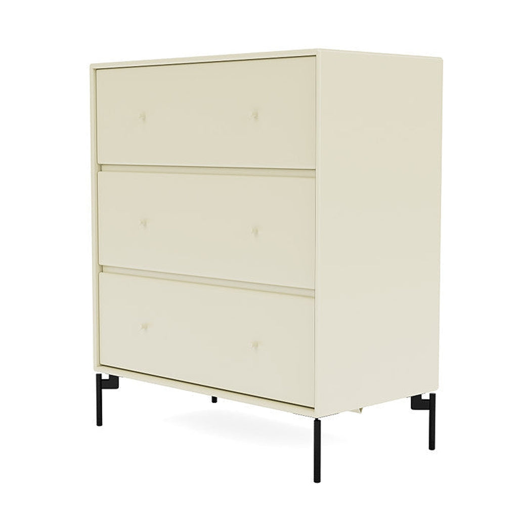 Montana Carry Dresser With Legs, Vanilla/Black