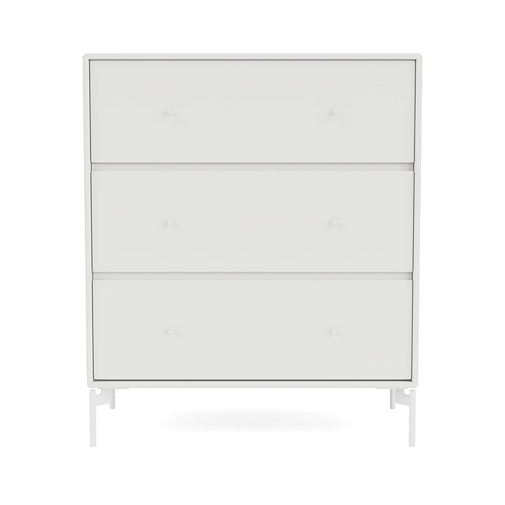 Montana Carry Dresser With Legs, White/Snow White